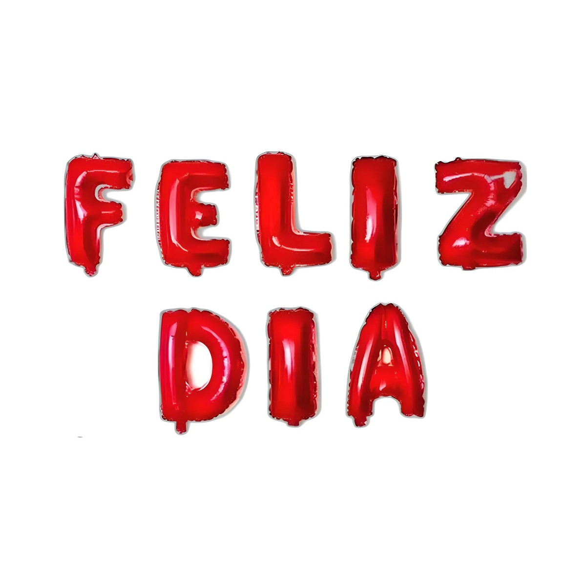 Compra Letrero Feliz Dia Metalizado Rojo en Partymax. Bogotá. Imagen #1.