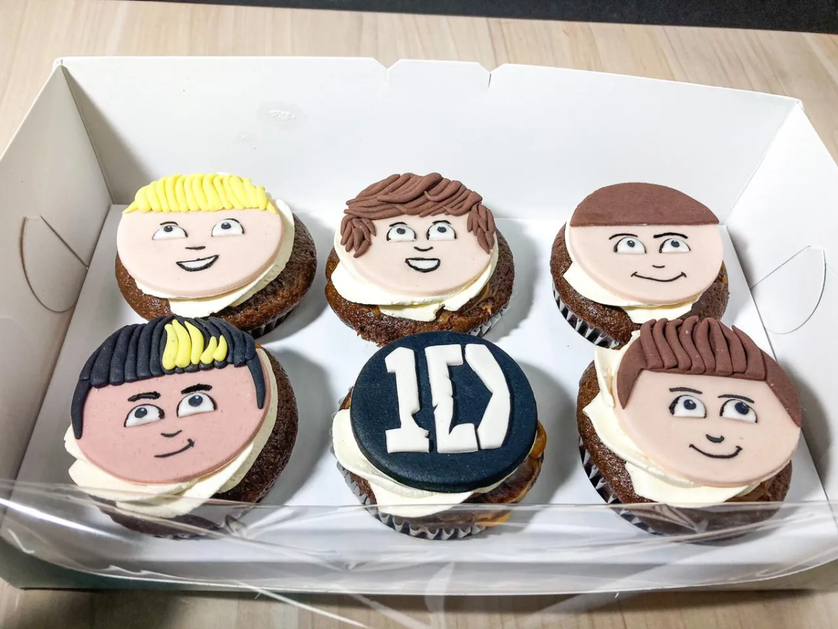 Contrata el servicio de Cupcakes Musical One Direction 6 Unidades en Partymax. Imagen #1