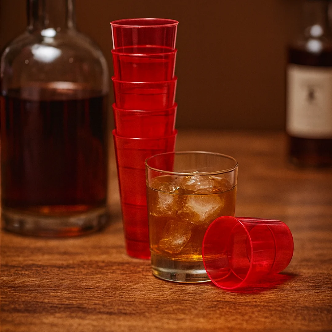 Compra Copas Acrílicas Aguardienteras Rojas * 10 Unidades en Partymax. Bogotá. Imagen #2.