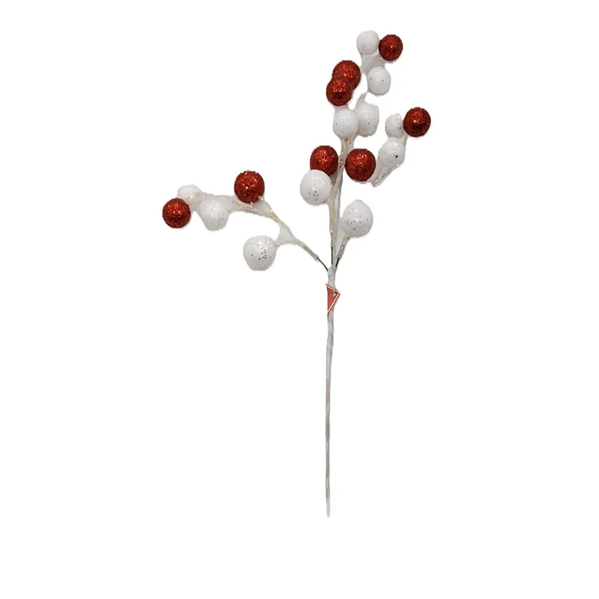 Compra Pick Navideño Bolitas Rojo-Blanco en Partymax. Bogotá. Imagen #1.