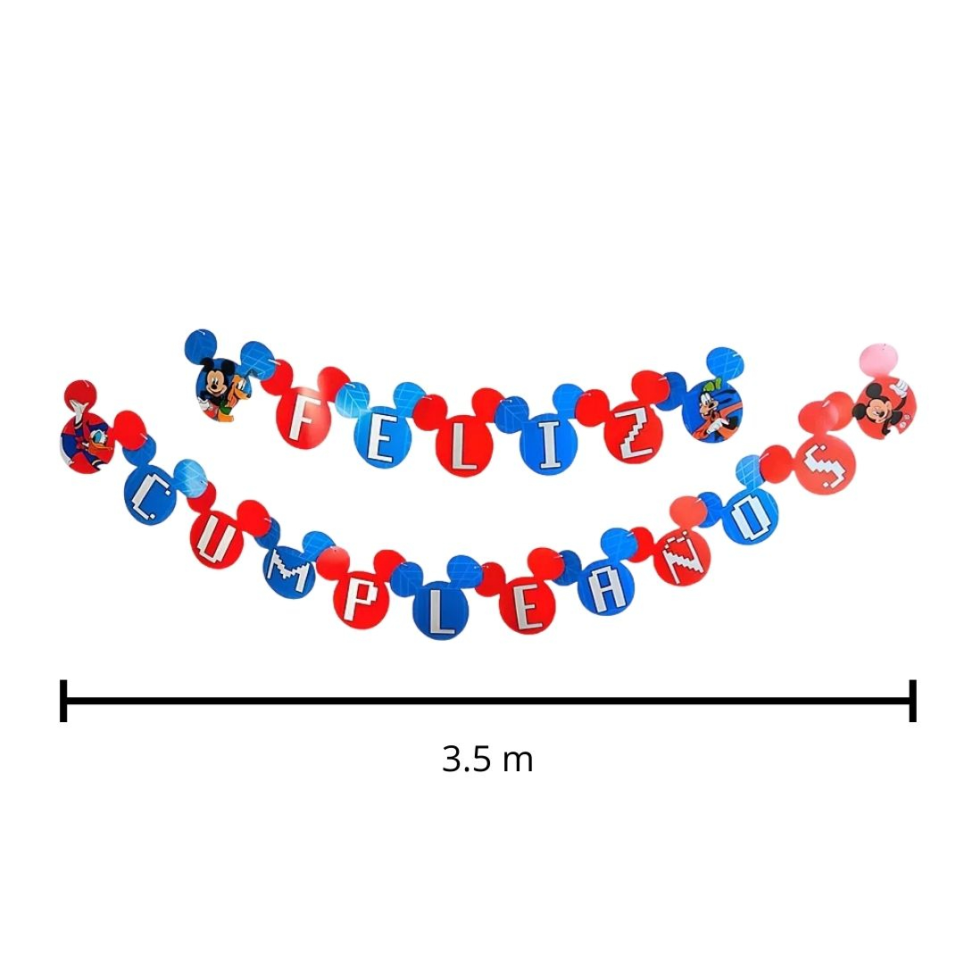 Compra Guirnalda Feliz Cumpleaños Mickey Mouse *3.5 Metros en Partymax. Bogotá. Imagen #2.