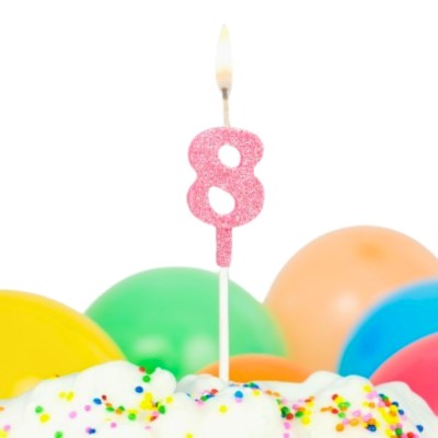 Compra aquí Vela Brillante Palo Largo Número 8 #1