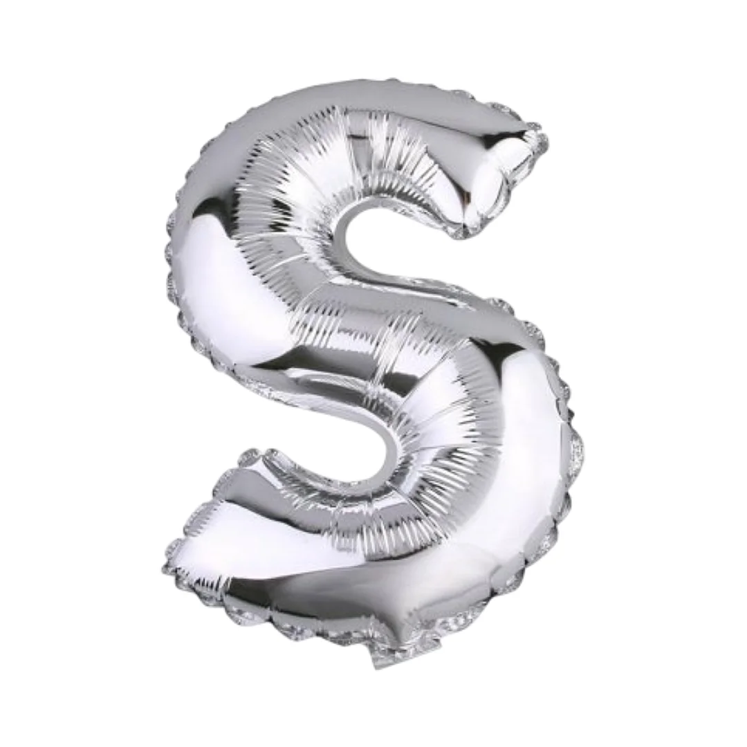 Compra Globo Metalizado de 40Cms Letra S Plateado en Partymax. Bogotá. Imagen #1.