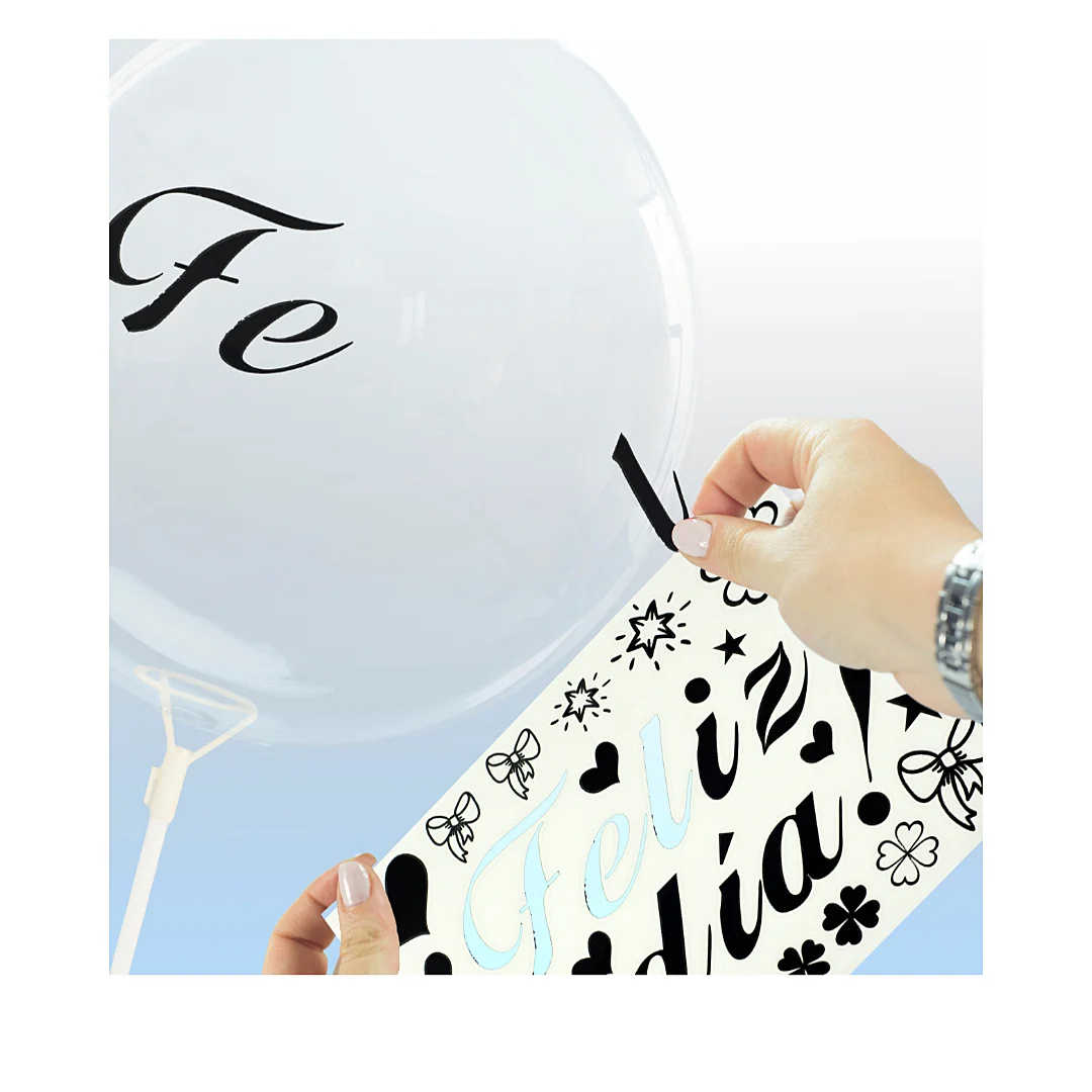 Compra Kit de Sticker Feliz Dia Negro Y Globo Burbuja en Partymax. Bogotá. Imagen #1.