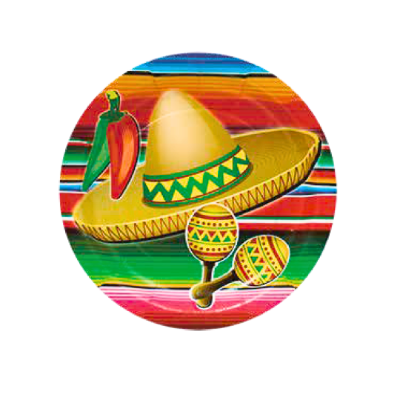 Compra Plato Redondo Mexicano *10 Unidades en Partymax. Bogotá. Imagen #1.