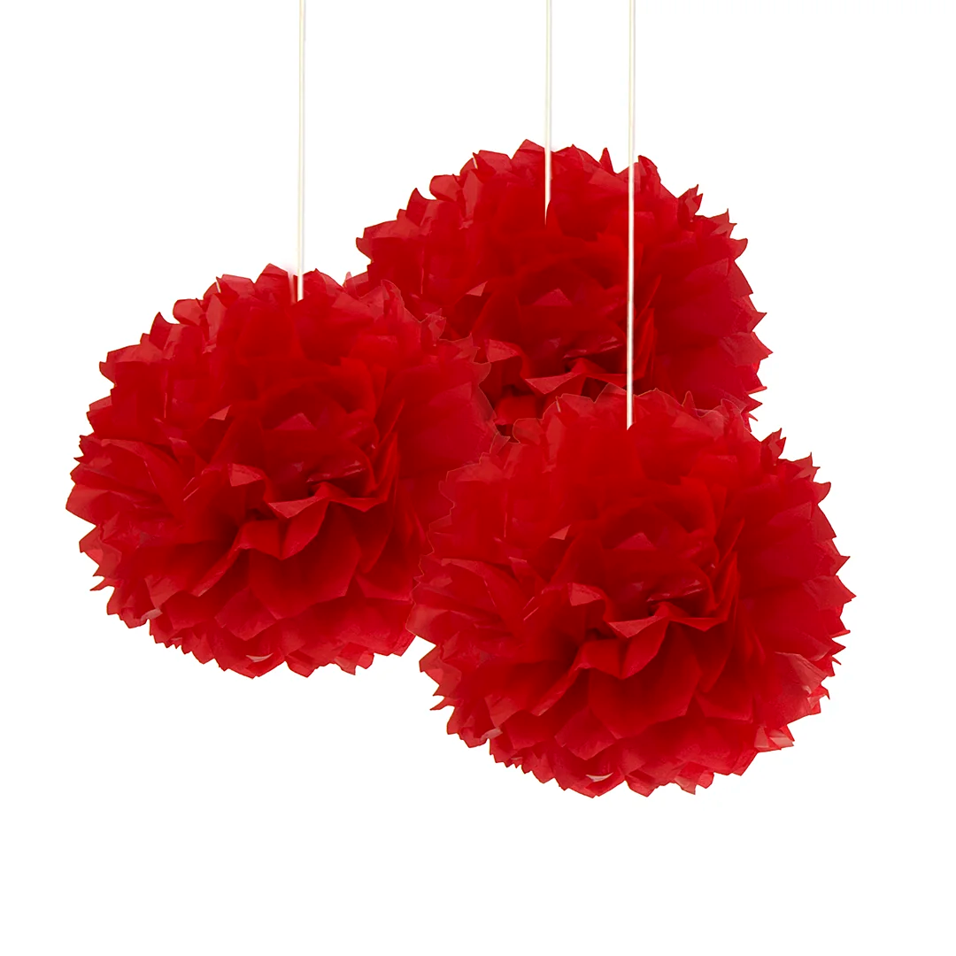 Compra aquí Pompom Decorativo Rojo *3 Unidades #1