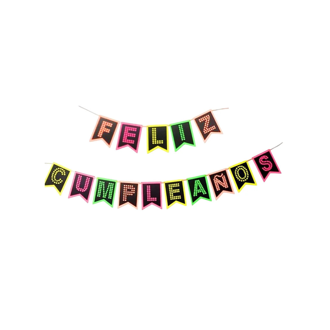 Compra Guirnalda Feliz Cumpleaños Neon *1.80Metros en Partymax. Bogotá. Imagen #1.