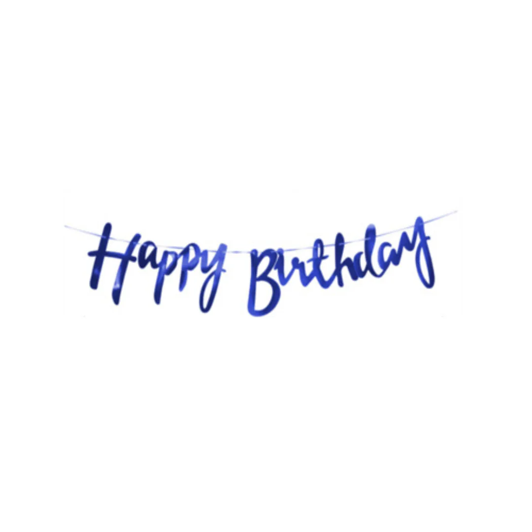 Compra Guirnalda Happy Birthday Cursiva Azul *1 Metro en Partymax. Bogotá. Imagen #1.