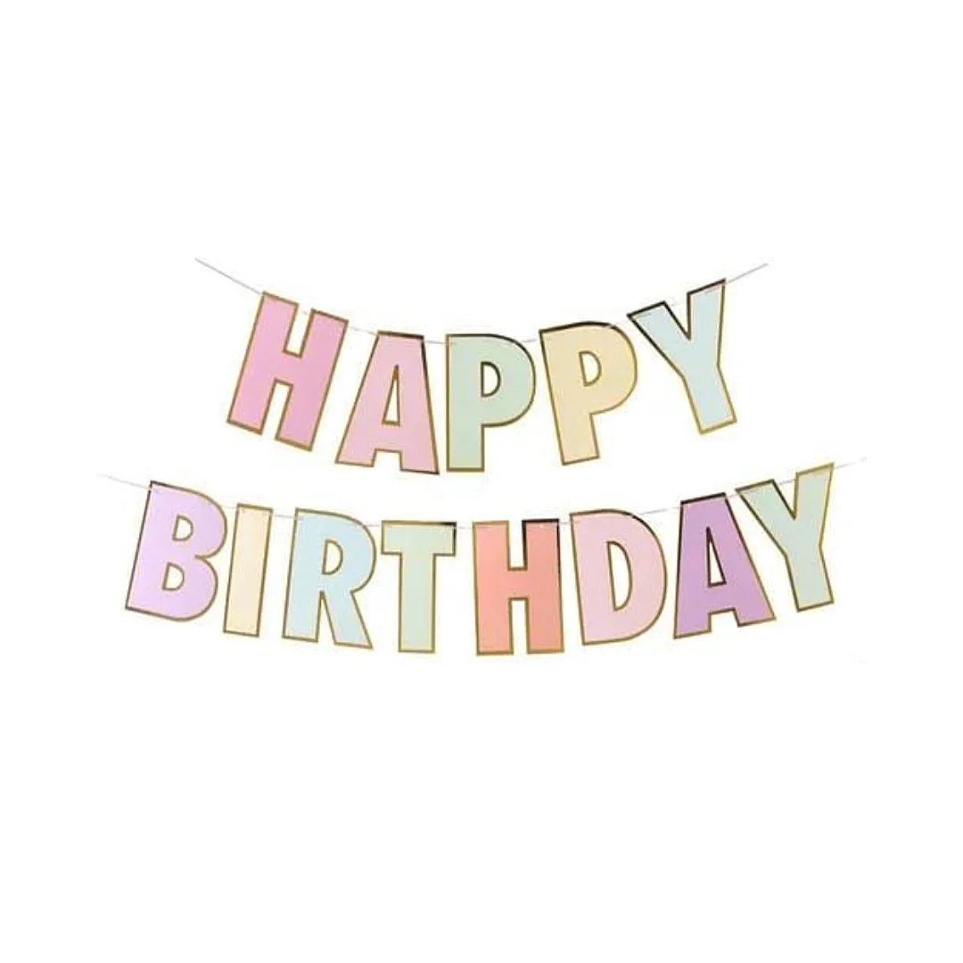 Compra Guirnalda Happy Birthday Colores Pasteles *2 Metros en Partymax. Bogotá. Imagen #1.