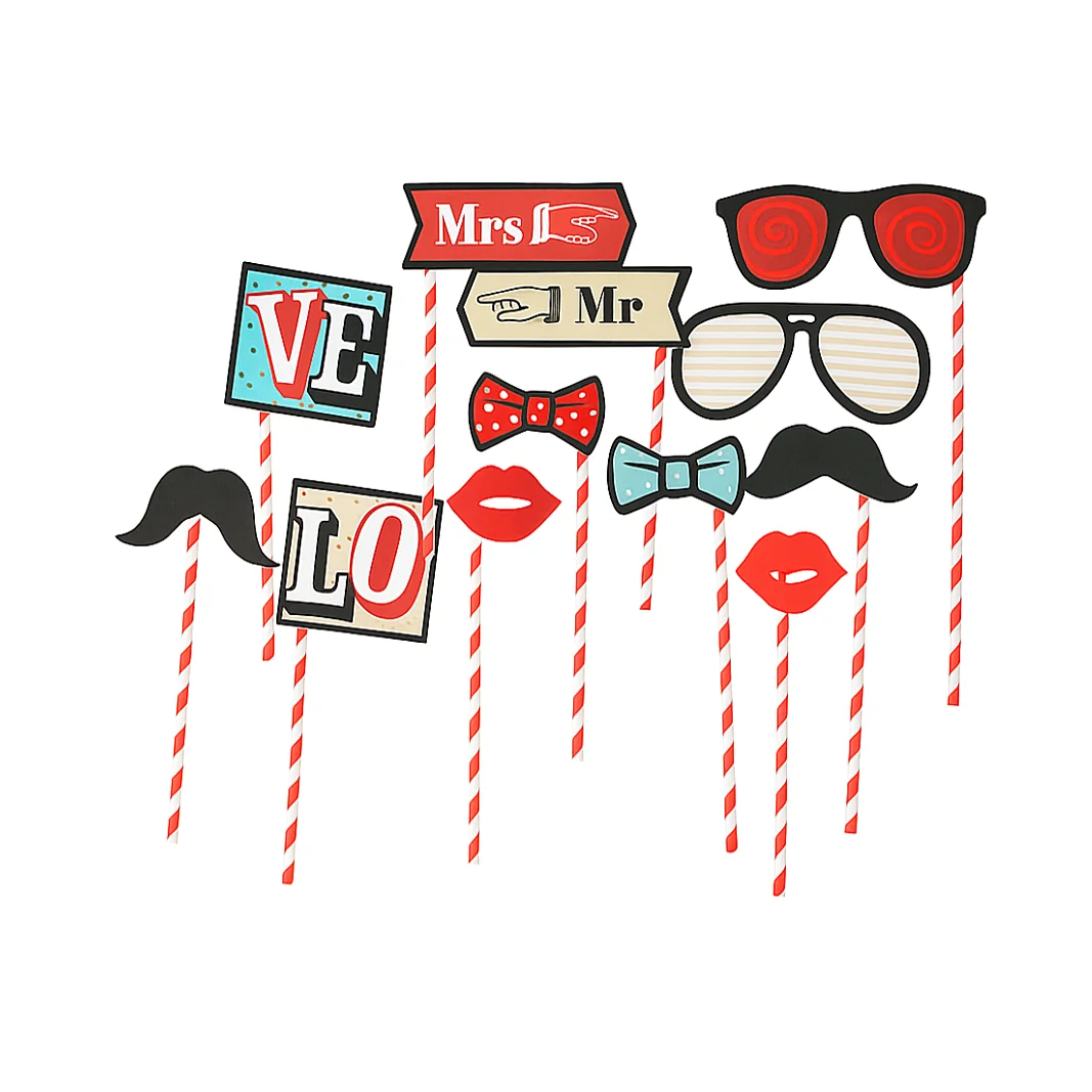 Compra Set de Selfies Mr & Mrs Love *12 Piezas en Partymax. Bogotá. Imagen #1.