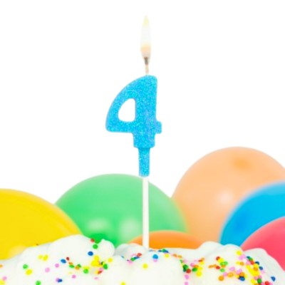 Compra aquí Vela Brillante Palo Largo Numero 4 #1