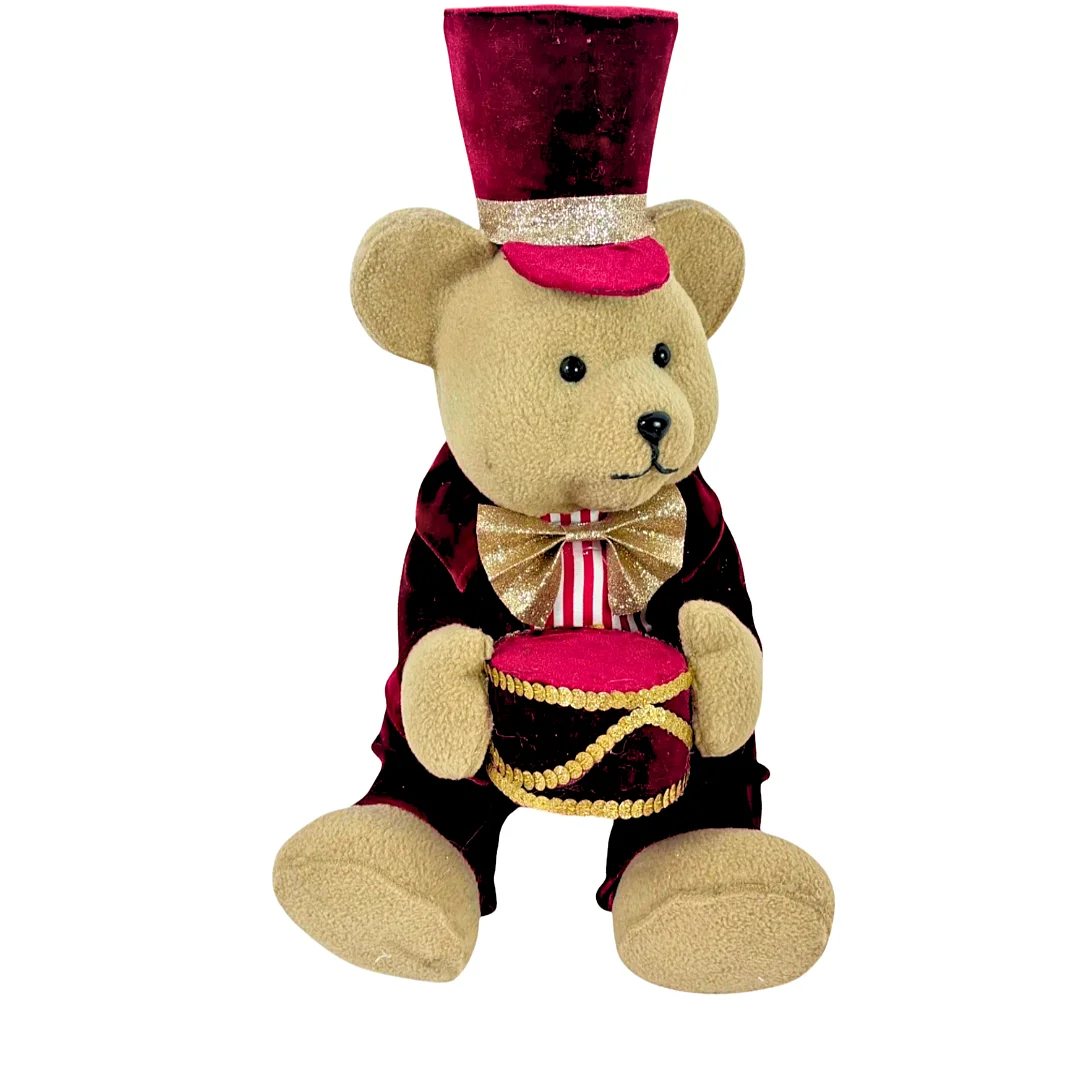 Compra Oso Polar Navideño Con Tambor Y Vestido Rojo en Partymax. Bogotá. Imagen #1.