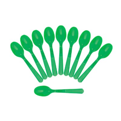 Compra Cuchara Verde Esmeralda * 10 Unidades en Partymax. Bogotá. Imagen #1.