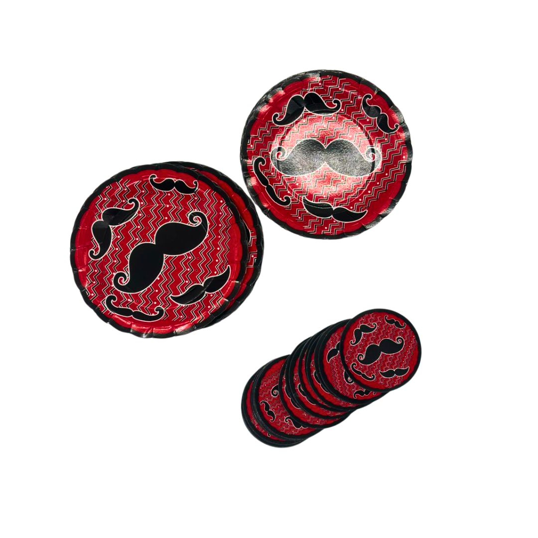 Compra Plato Mostacho Con Portavasos *20 Unidades en Partymax. Bogotá. Imagen #2.