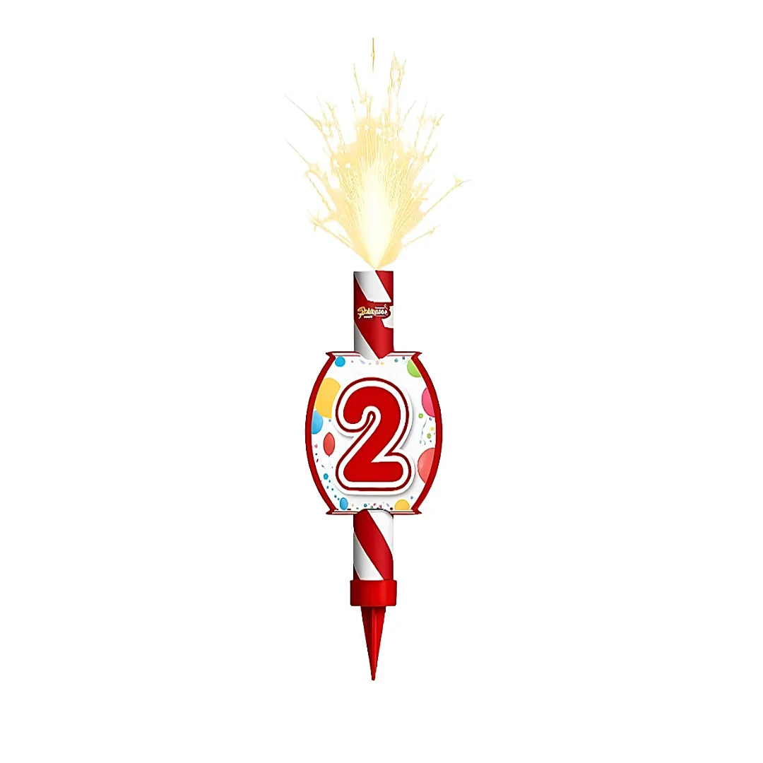 Compra Vela Volcán Con Número 2 en Partymax. Bogotá. Imagen #1.