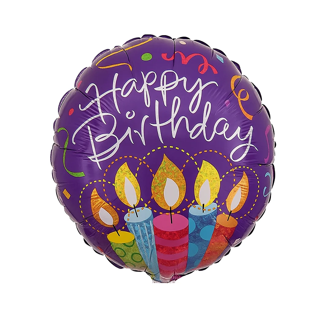 Compra Globo Metalizado Happy Birthday Velas en Partymax. Bogotá. Imagen #1.