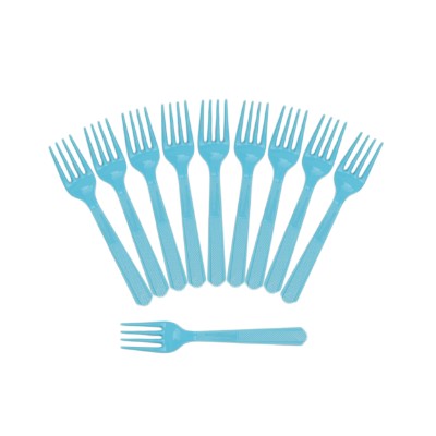 Compra Tenedor Azul Celeste * 10 Unidades en Partymax. Bogotá. Imagen #1.