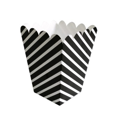 Compra Crispetera Rayas Blanco/Negro *6 Unidades en Partymax. Bogotá. Imagen #1.