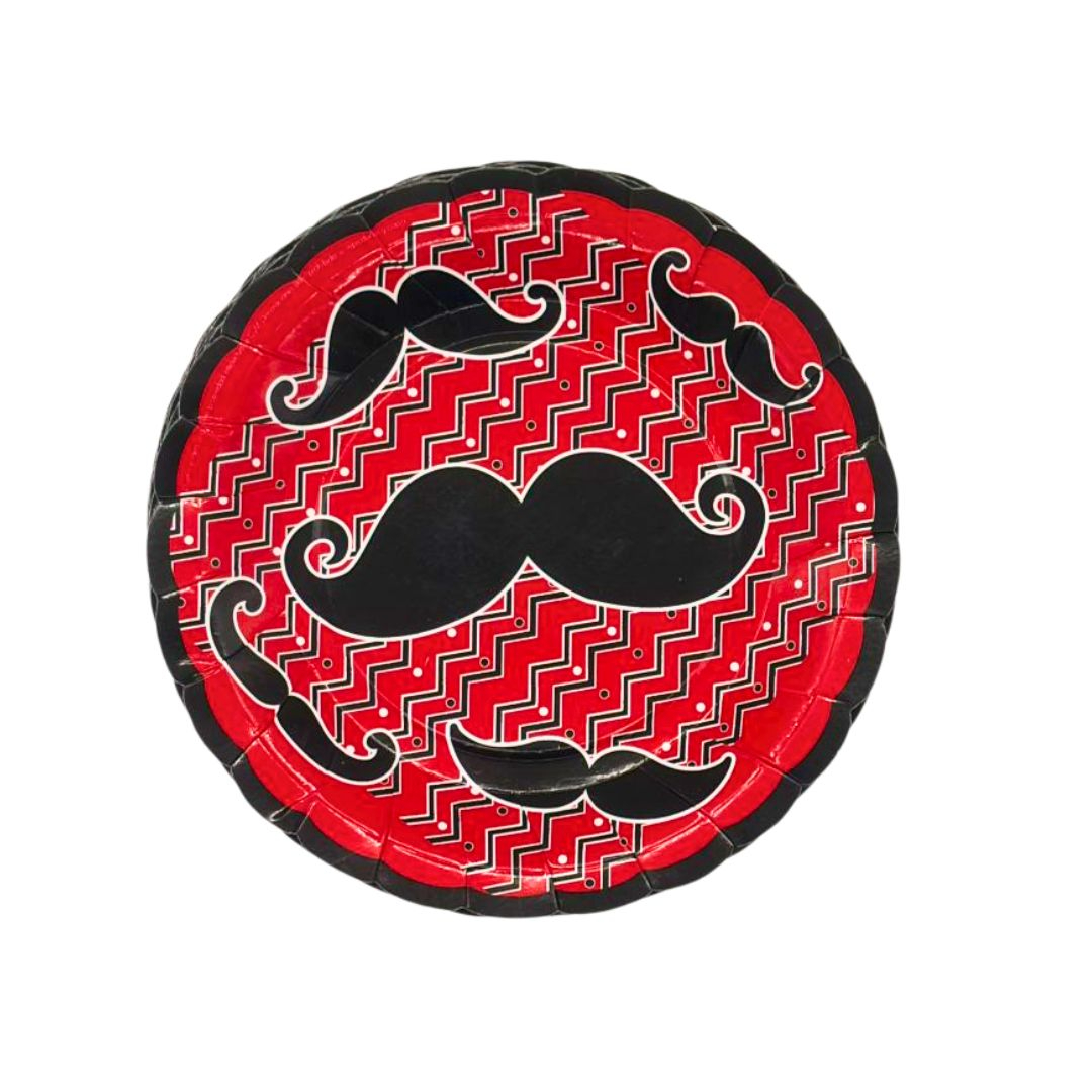 Compra Plato Mostacho Con Portavasos *20 Unidades en Partymax. Bogotá. Imagen #1.