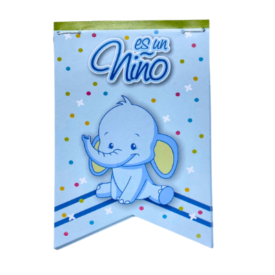 Compra Banderin Elefante Baby Shower Niño *1.40 Metros en Partymax. Bogotá. Imagen #1.