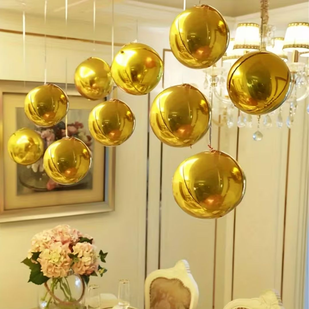 Compra Globo Orbz de 30Cm Dorado *6 Unidades en Partymax. Bogotá. Imagen #2.