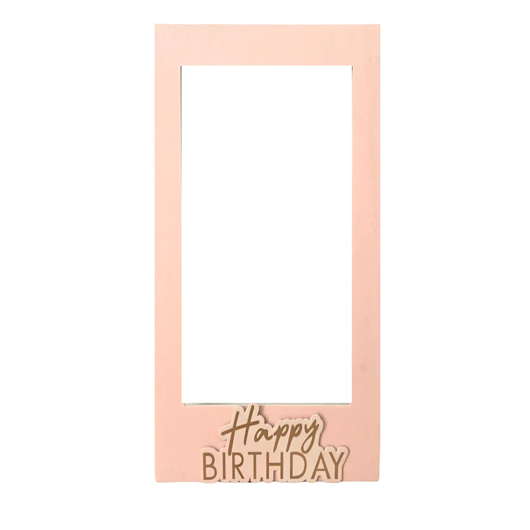 Compra Marco Selfie Happy Birthday Rosado Vertical en Partymax. Bogotá. Imagen #1.