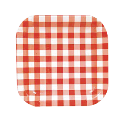 Compra Plato Cuadrado 6" Picnic Rojo *10 Unidades en Partymax. Bogotá. Imagen #1.
