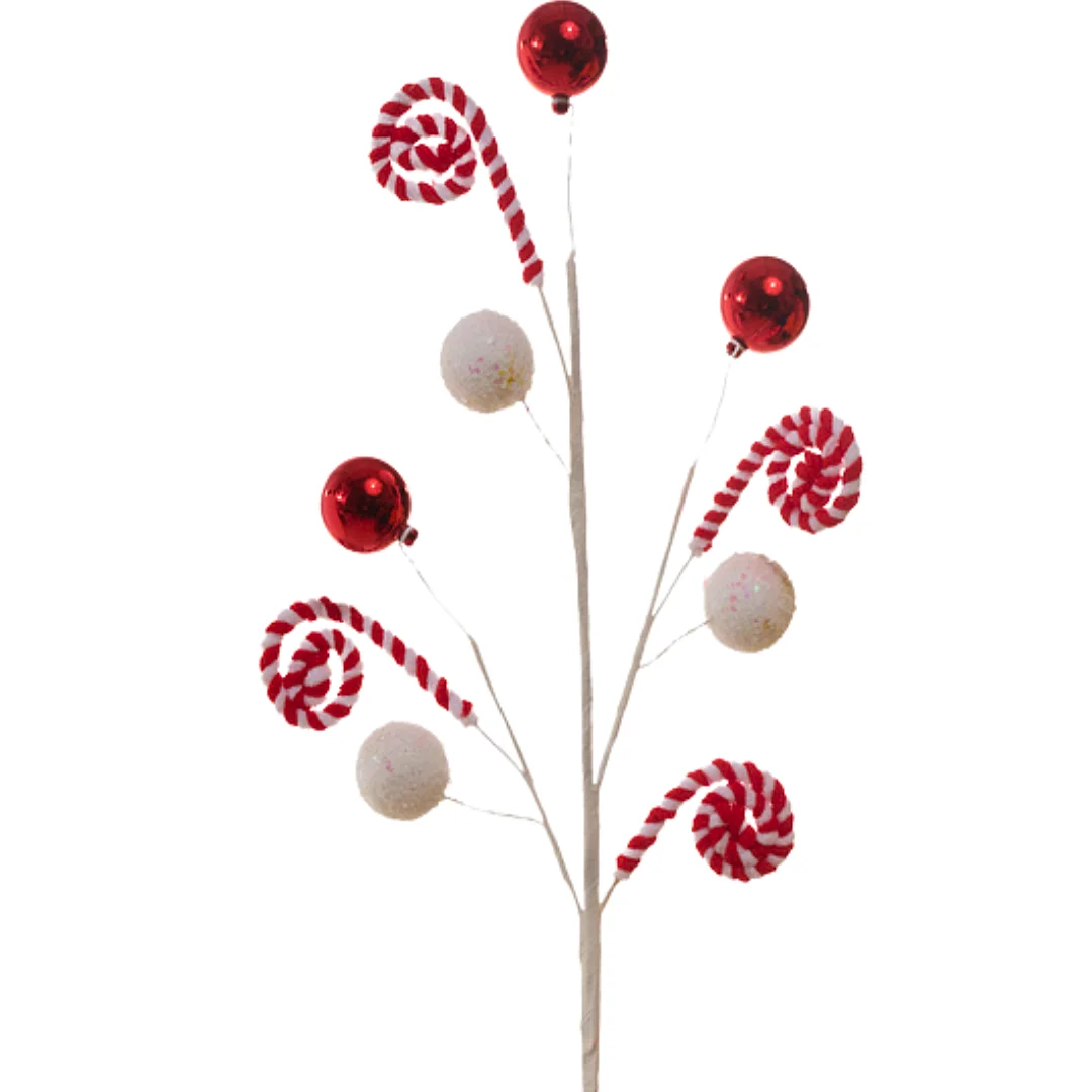 Compra Pick Navieño Caramelo Rojo -Blanco Con Esferas en Partymax. Bogotá. Imagen #2.