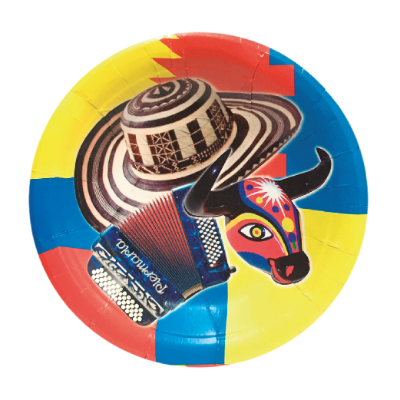 Compra Plato Redondo 6" Colombia *10 Unidades en Partymax. Bogotá. Imagen #1.