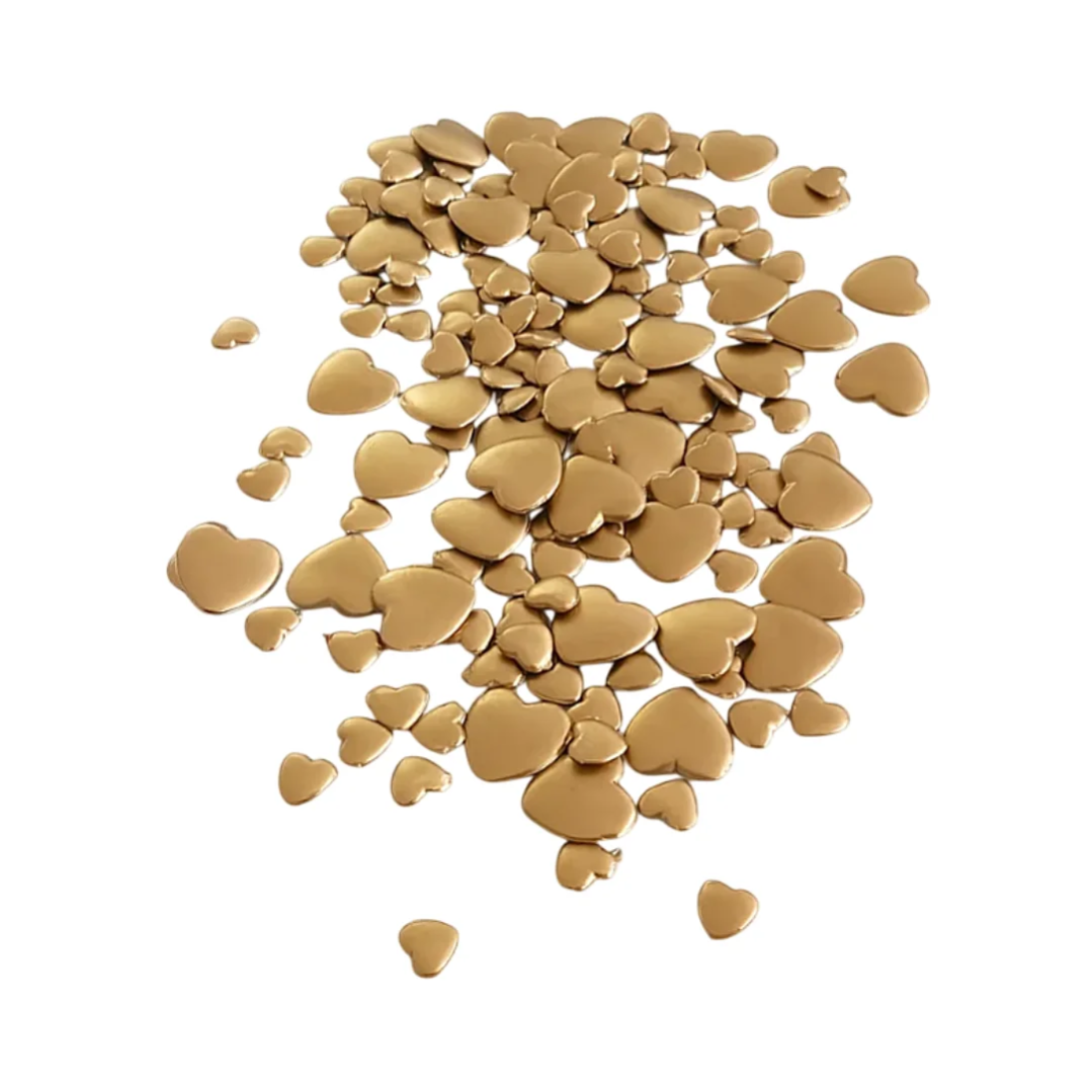 Compra Confetti para Mesa Figuras de Corazón Dorado en Partymax. Bogotá. Imagen #1.