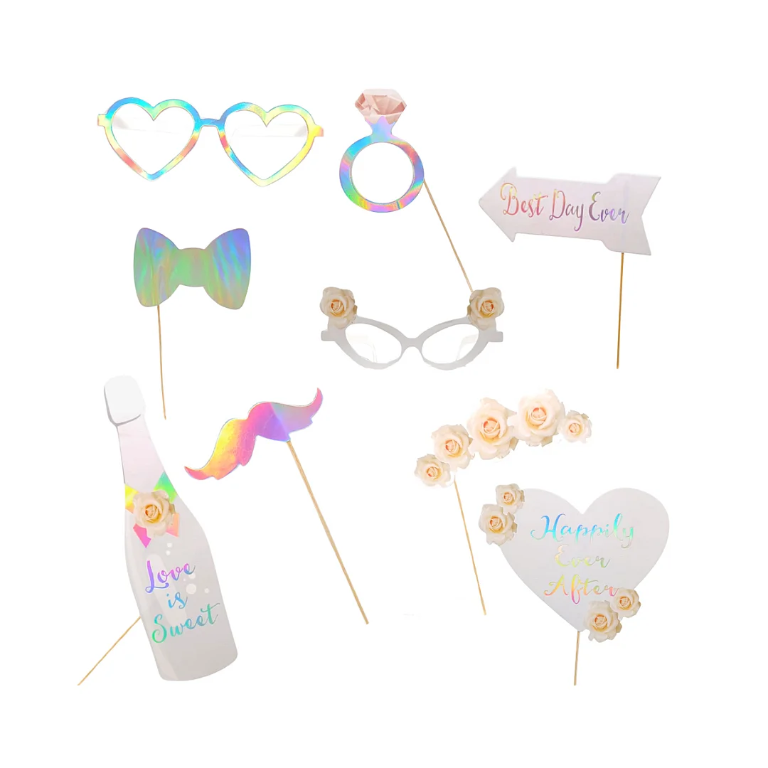 Compra Set de Selfies Bride To Be Tornasol *10 Piezas en Partymax. Bogotá. Imagen #1.