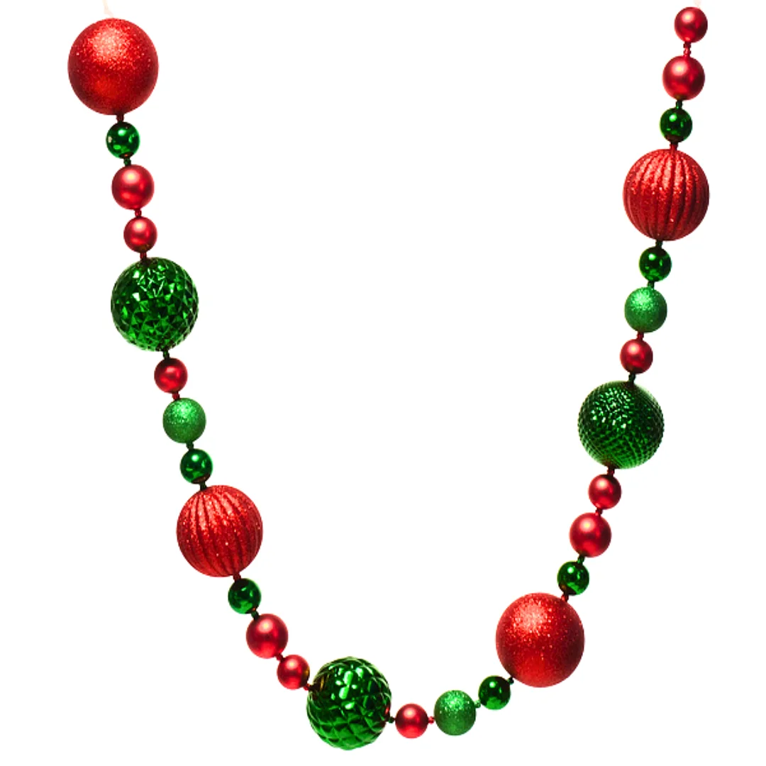 Compra Guirnalda de Esferas Grandes Verde-Roja *180Cm en Partymax. Bogotá. Imagen #2.