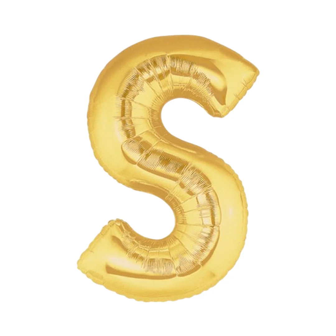 Compra Globo Metalizado de 40Cms Letra S Dorado en Partymax. Bogotá. Imagen #1.