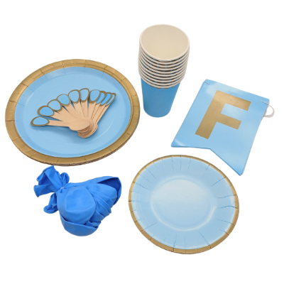Compra Kit Cumpleaños *6 Piezas Azul Pastel en Partymax. Bogotá. Imagen #2.
