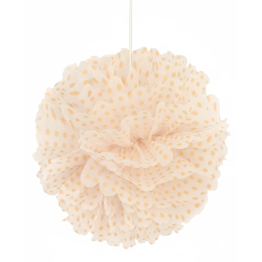 Compra Pompomcon Puntos Naranja Pastel *35Cm en Partymax. Bogotá. Imagen #1.
