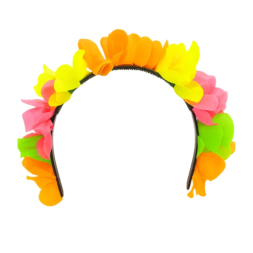 Compra aquí Diadema Flores Neón Catrina #1