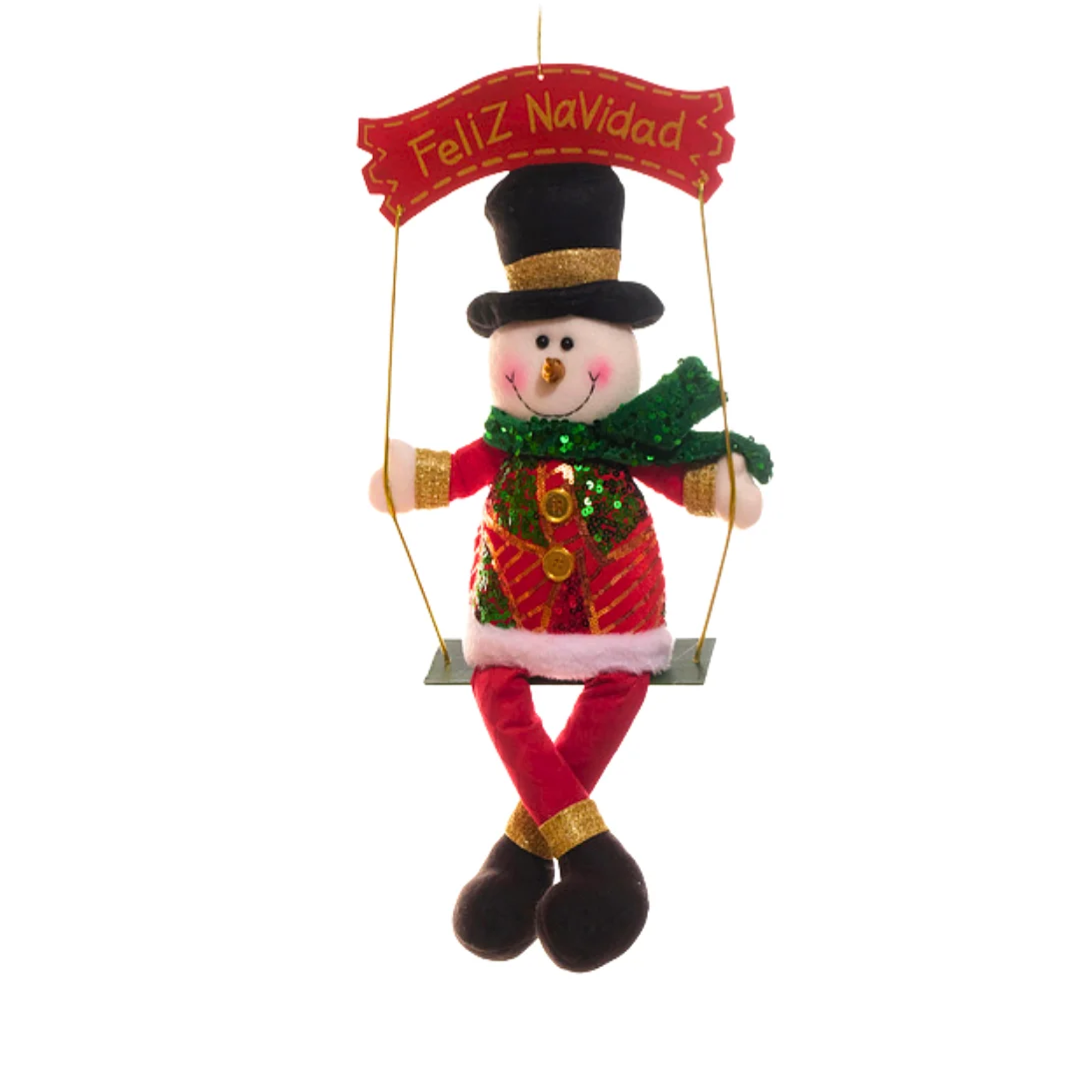 Compra Colgante Muñeco de Nieve En Columpio en Partymax. Bogotá. Imagen #1.