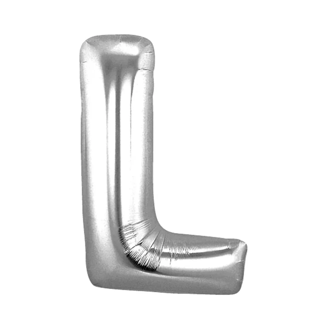 Compra aquí Globo Metalizado de 40Cms Letra L Plateado #1