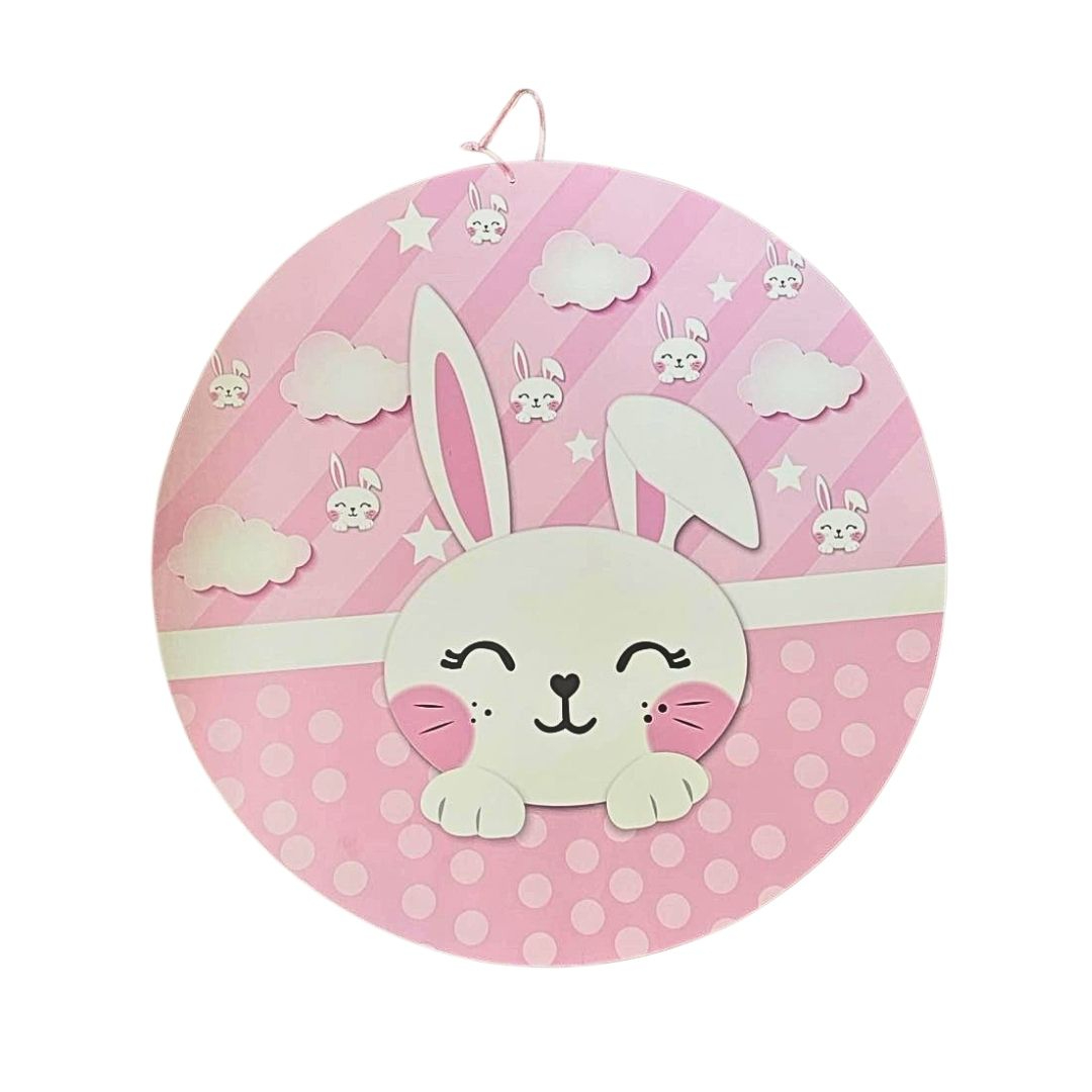 Compra Topper para Pared Redondo Conejo Rosado en Partymax. Bogotá. Imagen #1.