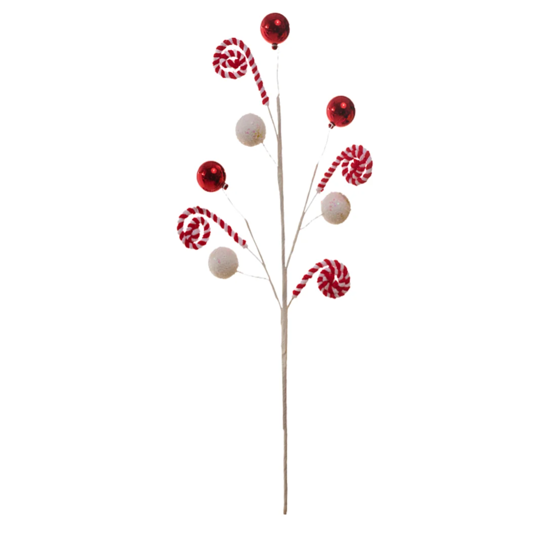 Compra Pick Navieño Caramelo Rojo -Blanco Con Esferas en Partymax. Bogotá. Imagen #1.