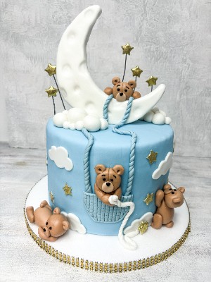 Contrata el servicio de Torta Baby Shower Osos 3D en Partymax. Imagen #1