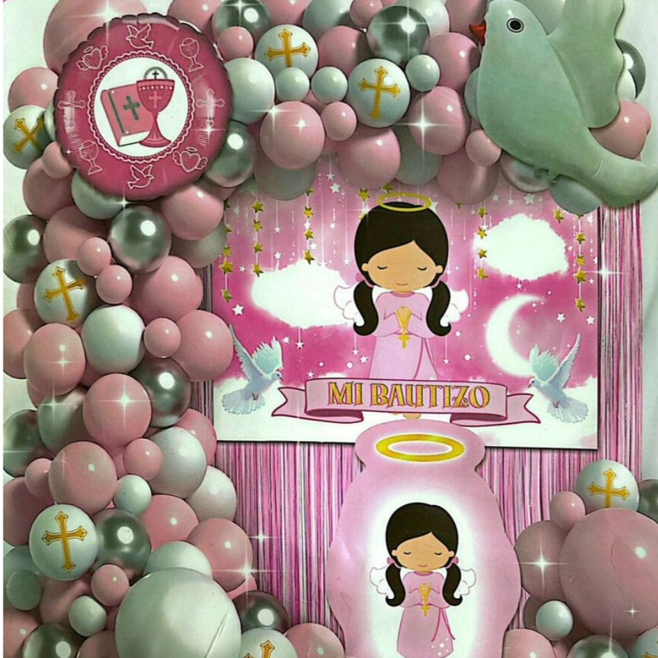Compra Kit de Globos Mi Bautizo Niña *70 Piezas en Partymax. Bogotá. Imagen #1.