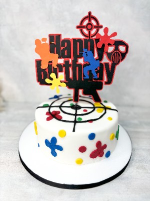 Contrata el servicio de Torta Paintball en Partymax. Imagen #1