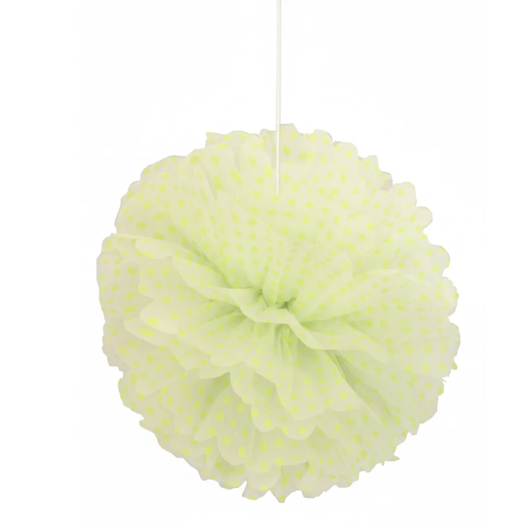 Compra Pompom Con Puntos Verde Lima*35 Cm en Partymax. Bogotá. Imagen #1.