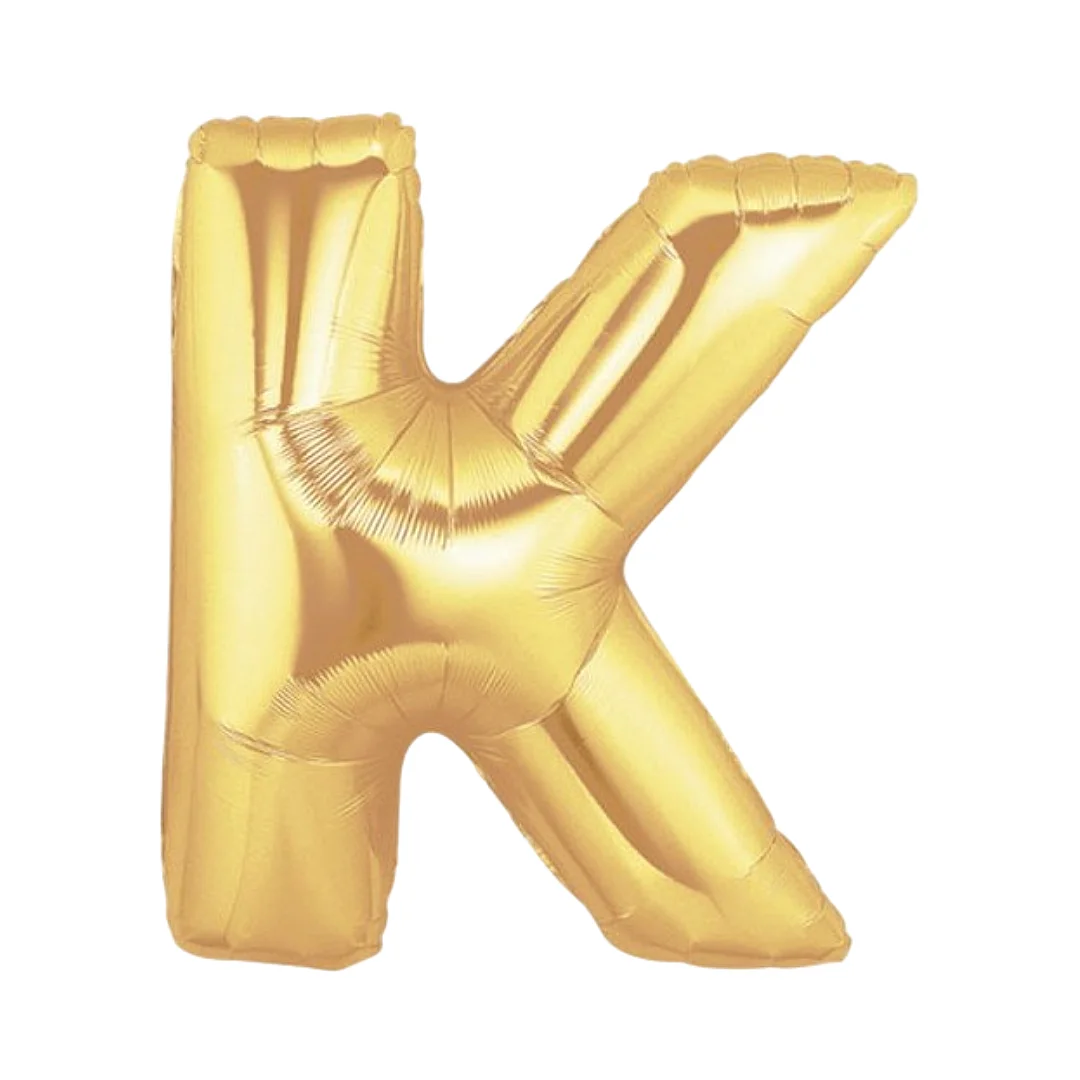 Compra aquí Globo Metalizado de 40Cms Letra K Dorado #1