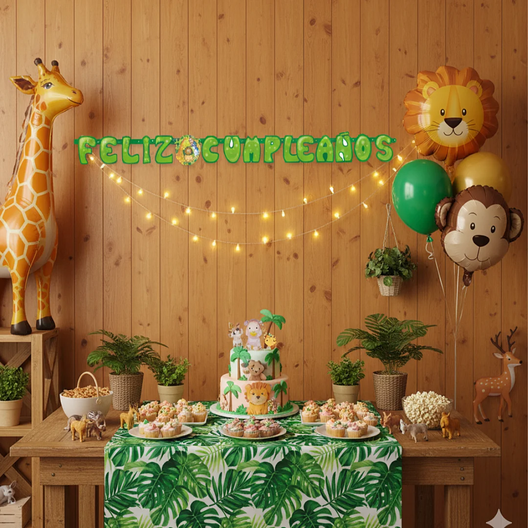 Compra Guirnalda Feliz Cumpleaños Safari *4 Metros en Partymax. Bogotá. Imagen #2.