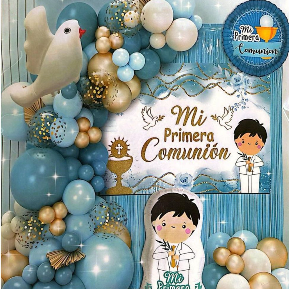 Compra Kit de Globos Mi Primera Comunion Niño *70 Piezas en Partymax. Bogotá. Imagen #1.