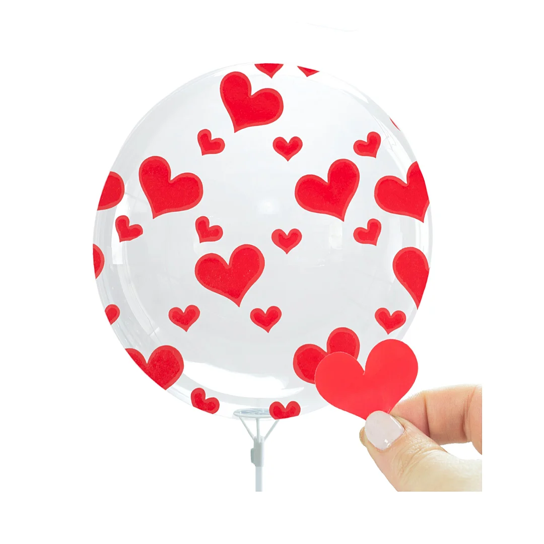 Compra Kit de Sticker Corazón Rojos Y Globo Burbuja en Partymax. Bogotá. Imagen #1.