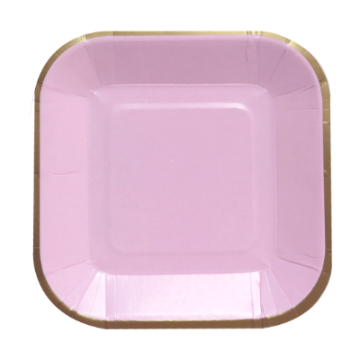 Compra Plato Cuadrado Pequeño 6" Rosado Pastel *10 Unidades en Partymax. Bogotá. Imagen #1.