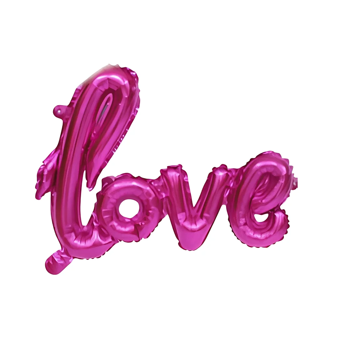 Compra Letrero Metalizado Fucsia Love en Partymax. Bogotá. Imagen #1.